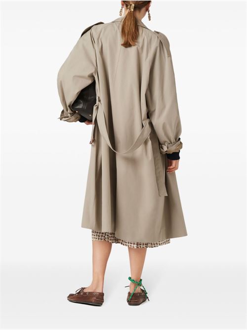 Double-breasted trench coat MIU MIU | MS200312NSF0572